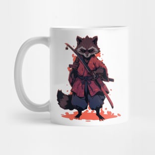 raccoon samurai Mug